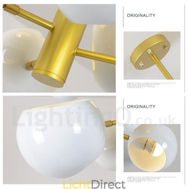 Witte 10-lichts moderne eigentijdse kroonluchterlamp