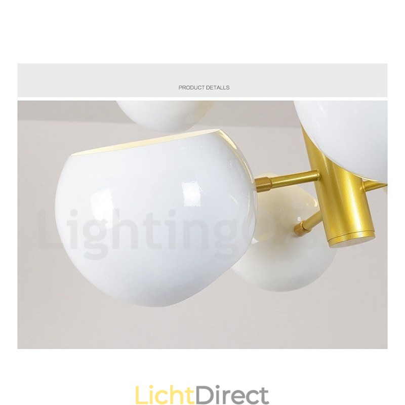 Witte 10-lichts moderne eigentijdse kroonluchterlamp