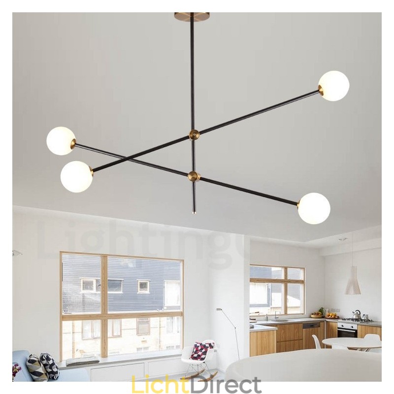 Moderne eigentijdse 4-lichts 2-laags kroonluchterlamp