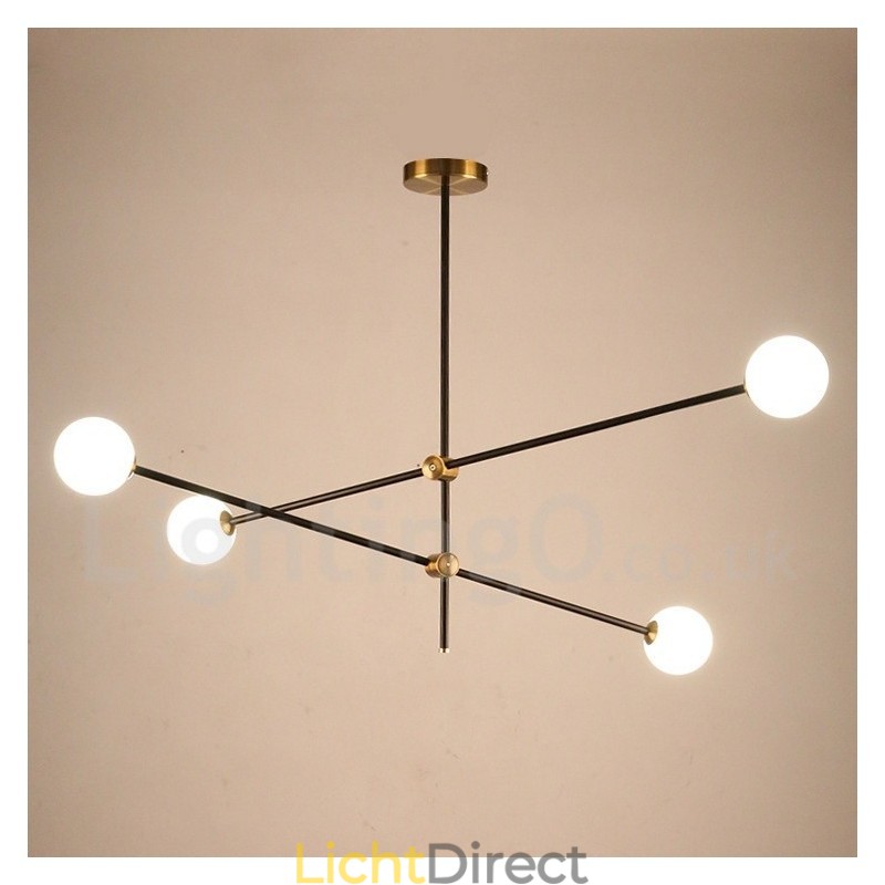 Moderne eigentijdse 4-lichts 2-laags kroonluchterlamp