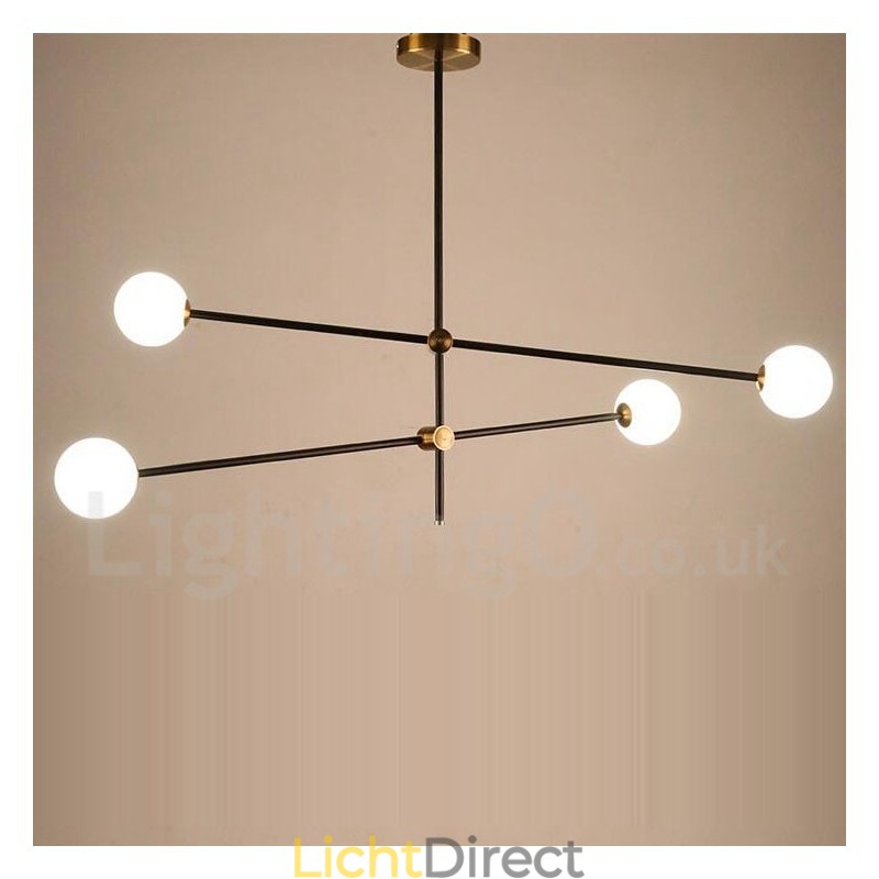 Moderne eigentijdse 4-lichts 2-laags kroonluchterlamp