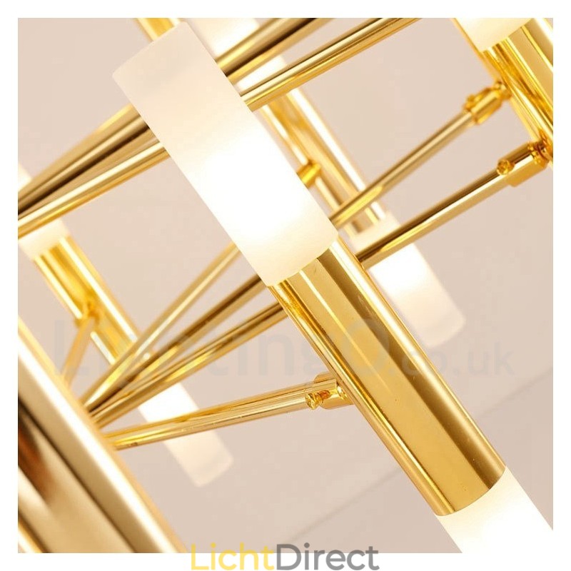 40 Licht Gouden 2-laags Moderne Hedendaagse Kroonluchterlamp