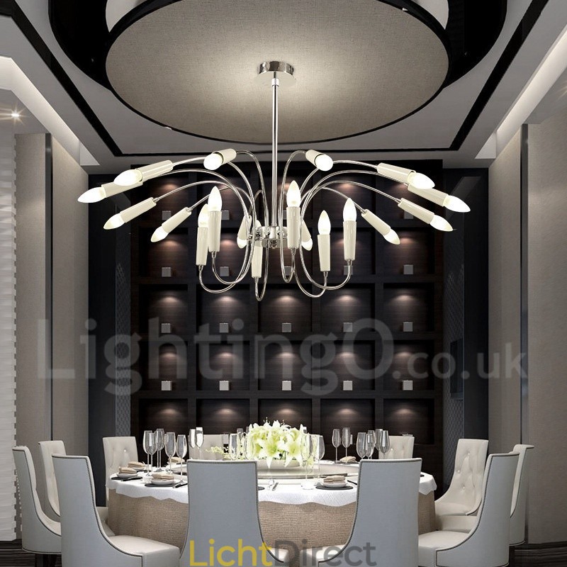 2 Tier 18 Licht Moderne Hedendaagse Kroonluchterlamp