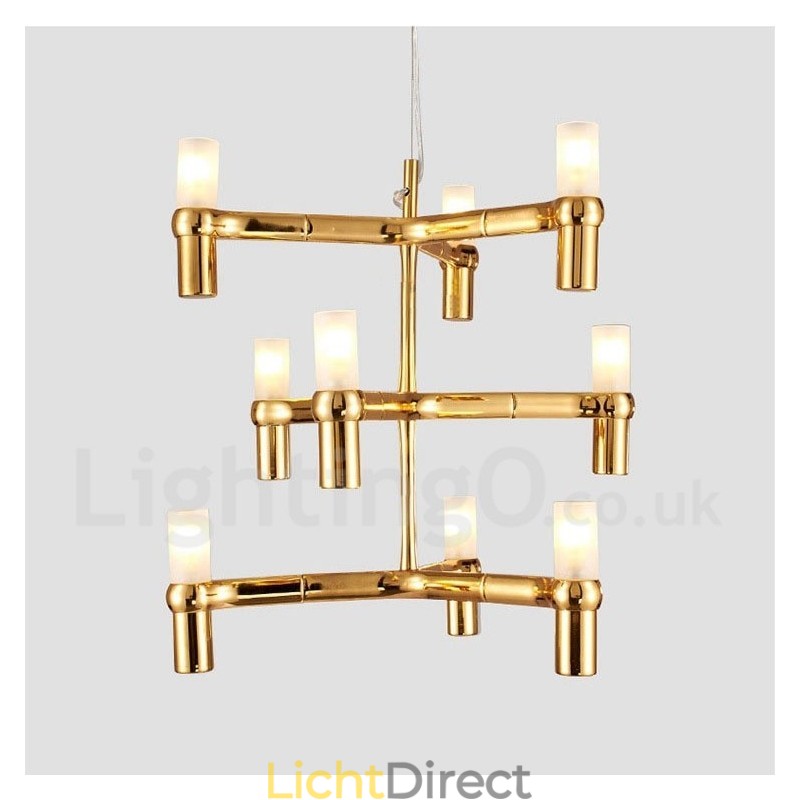 9 Licht 3-laags moderne eigentijdse kroonluchterlamp
