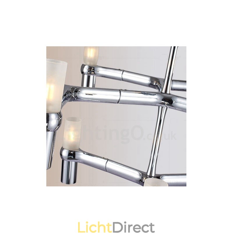 12 Licht 3-laags moderne eigentijdse kroonluchterlamp