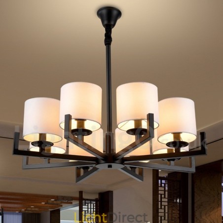 Moderne eigentijdse 8-lichts kroonluchter met één laag Moderne eigentijdse 8-lichts kroonluchter met één laag