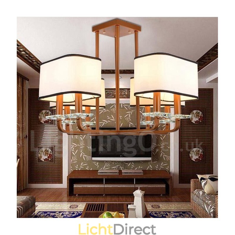 Moderne eigentijdse 8-lichts kroonluchter met één laag