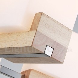 Houten moderne eigentijdse 5-lichts kroonluchter met één laag