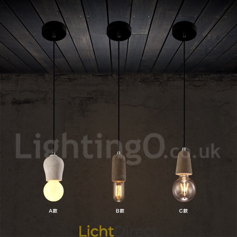 1 Licht Rustieke Lodge Betonnen Hanglamp