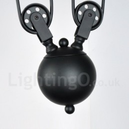 3-lichts landelijke vintage metalen hanglamp