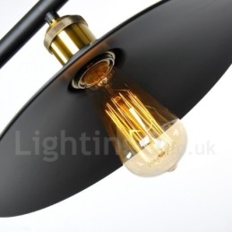 3-lichts landelijke vintage metalen hanglamp