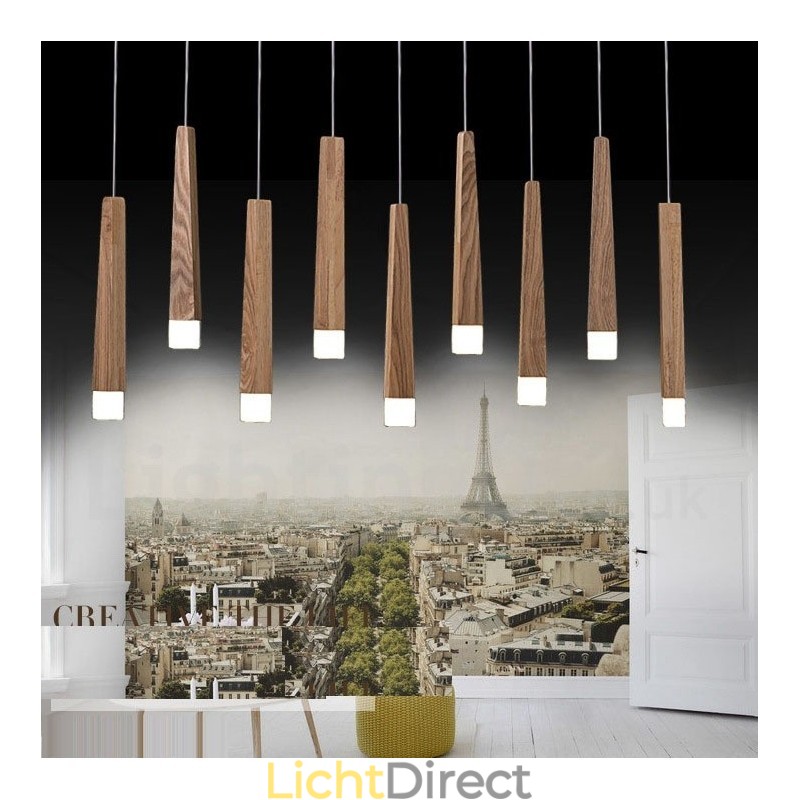 1 Lichts Moderne Hedendaagse Houten Hanglamp