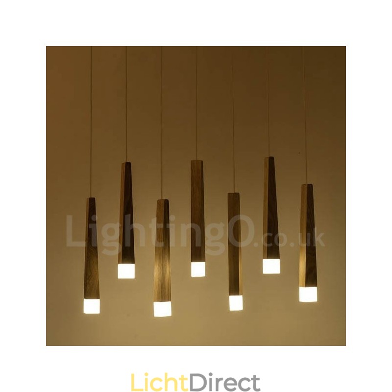 1 Lichts Moderne Hedendaagse Houten Hanglamp