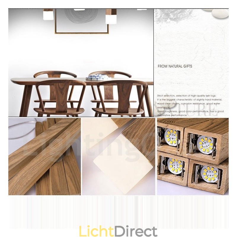 1 Lichts Moderne Hedendaagse Houten Hanglamp