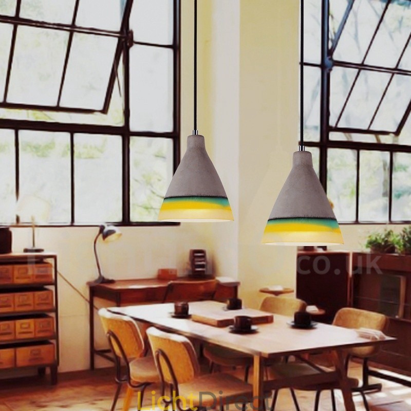 1-lichts vintage betonnen hanglamp