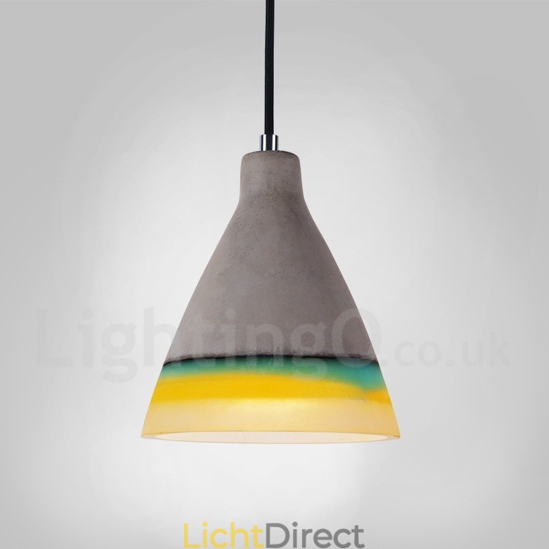 1-lichts vintage betonnen hanglamp