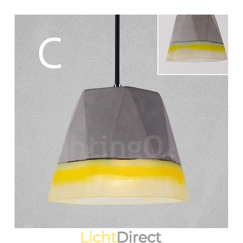 1-lichts vintage betonnen hanglamp