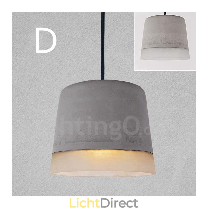 1-lichts vintage betonnen hanglamp