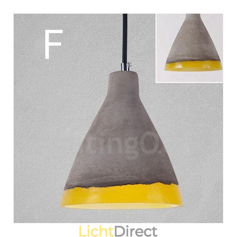 1-lichts vintage betonnen hanglamp