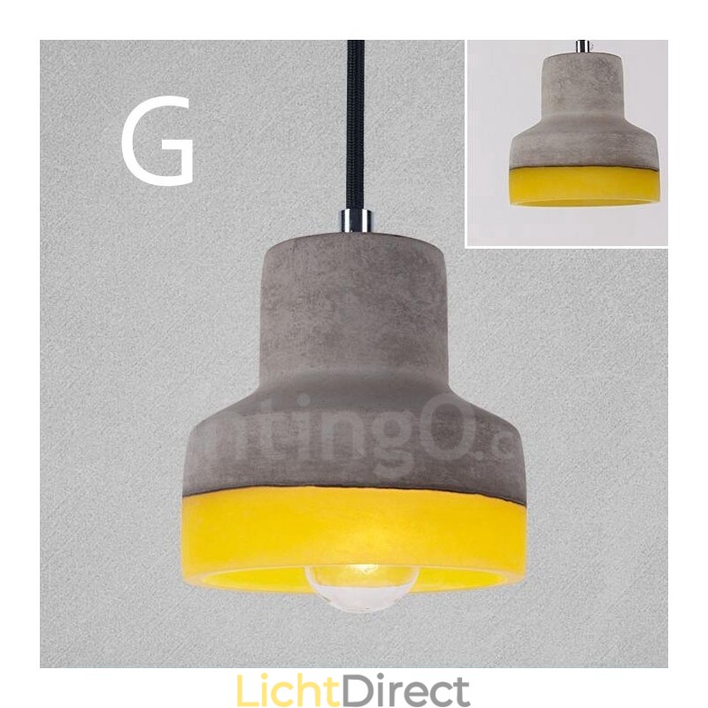 1-lichts vintage betonnen hanglamp
