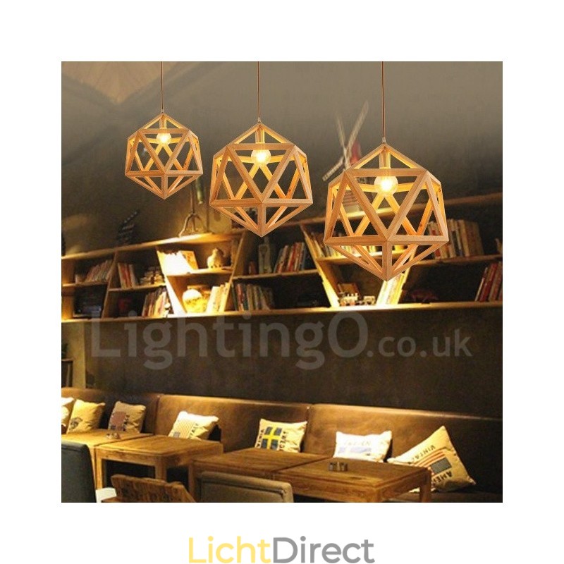 1 Lichts Moderne Hedendaagse Houten Hanglamp