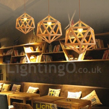 1 Lichts Moderne Hedendaagse Houten Hanglamp