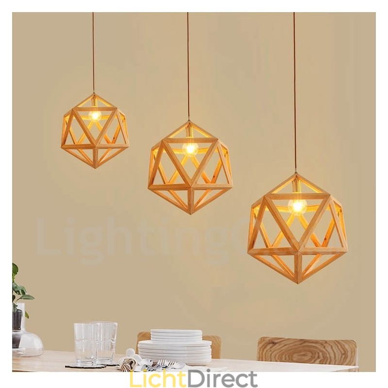 1 Lichts Moderne Hedendaagse Houten Hanglamp