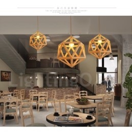 1 Lichts Moderne Hedendaagse Houten Hanglamp