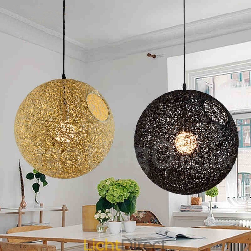 Moderne eigentijdse bamboe rotan hanglamp