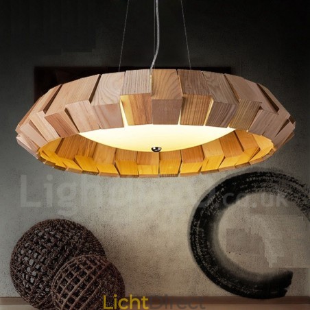 Moderne, eigentijdse houten hanglamp Moderne, eigentijdse houten hanglamp