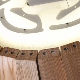 Moderne, eigentijdse houten hanglamp