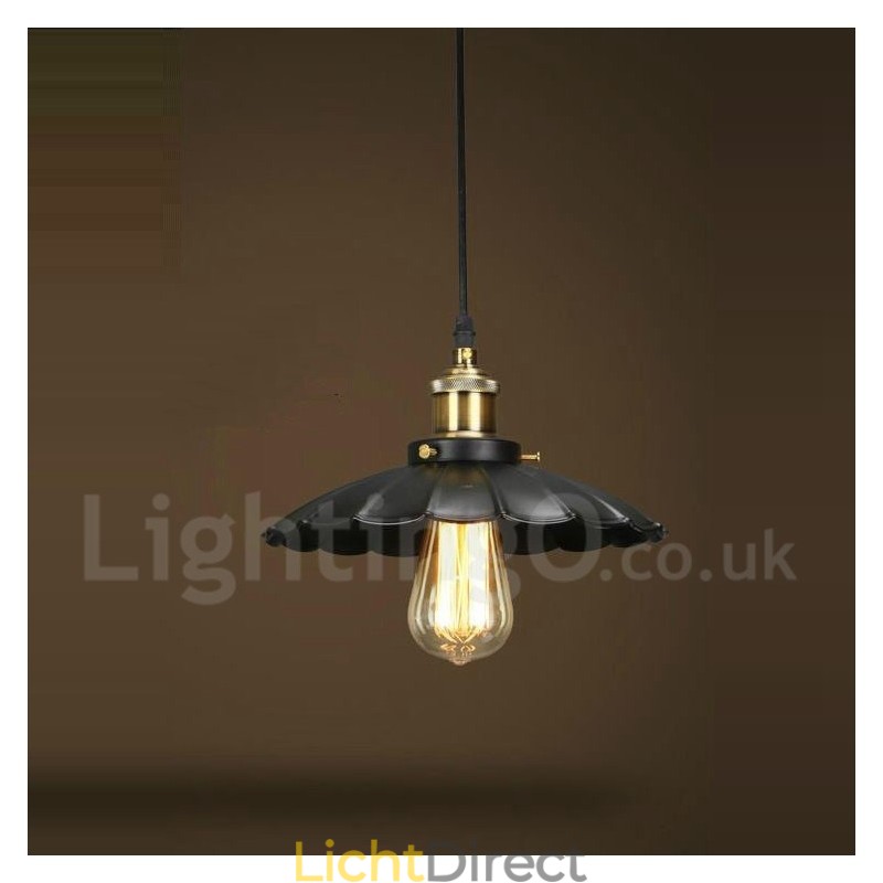 Zwarte metalen vintage hanglamp