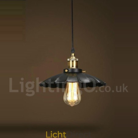 Zwarte metalen vintage hanglamp