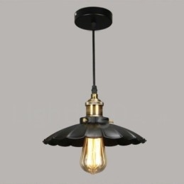 Zwarte metalen vintage hanglamp