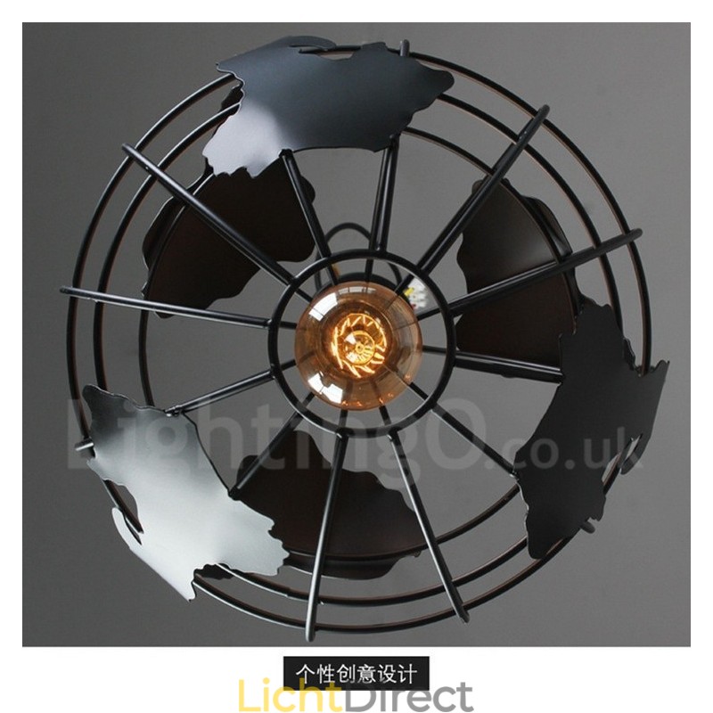 Land Vintage Globe Metalen Hanglamp