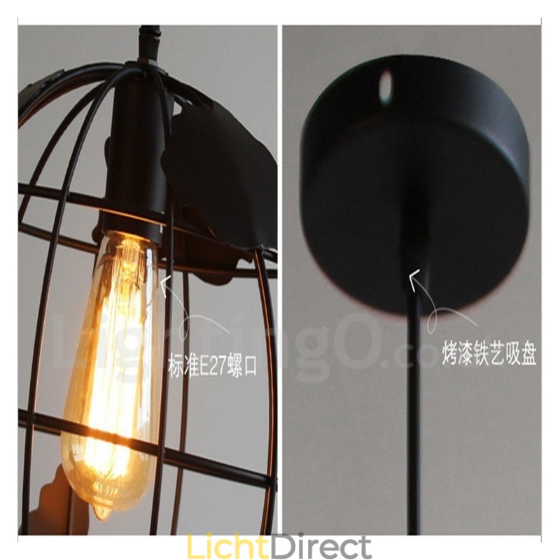Land Vintage Globe Metalen Hanglamp