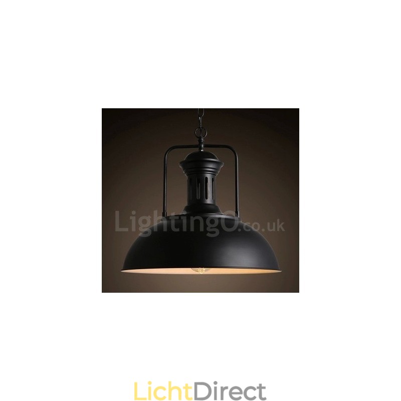 Zwarte vintage metalen hanglamp