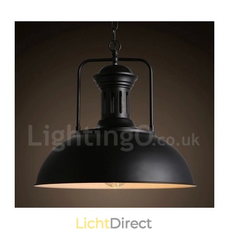 Zwarte vintage metalen hanglamp Zwarte vintage metalen hanglamp