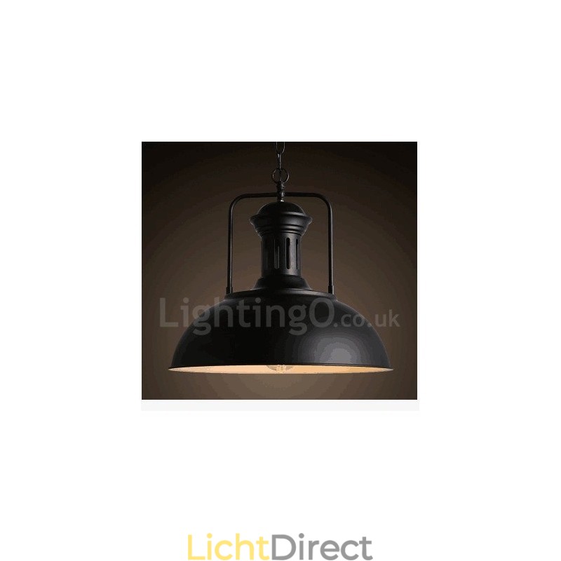 Zwarte vintage metalen hanglamp