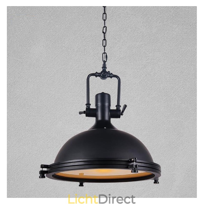 Zwarte vintage metalen hanglamp