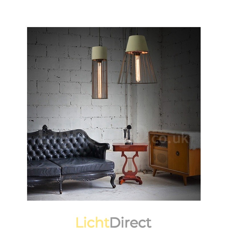 1 Licht Metalen Beton Hanglamp