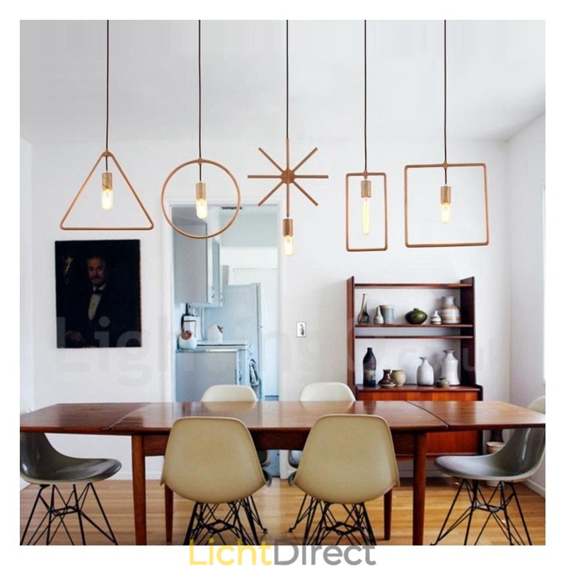 1 Licht Rustieke Lodge Houten Hanglamp