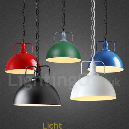 Vintage Multi Kleuren Metalen Hanglamp Vintage Multi Kleuren Metalen Hanglamp