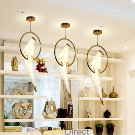 Moderne, eigentijdse papieren kraan 1-lichts hanglamp Moderne, eigentijdse papieren kraan 1-lichts hanglamp