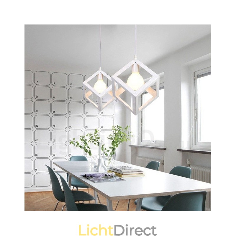 Moderne, eigentijdse, veelkleurige metalen hanglamp met 1 licht