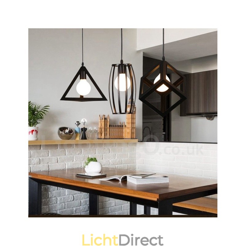Moderne, eigentijdse, veelkleurige metalen hanglamp met 1 licht