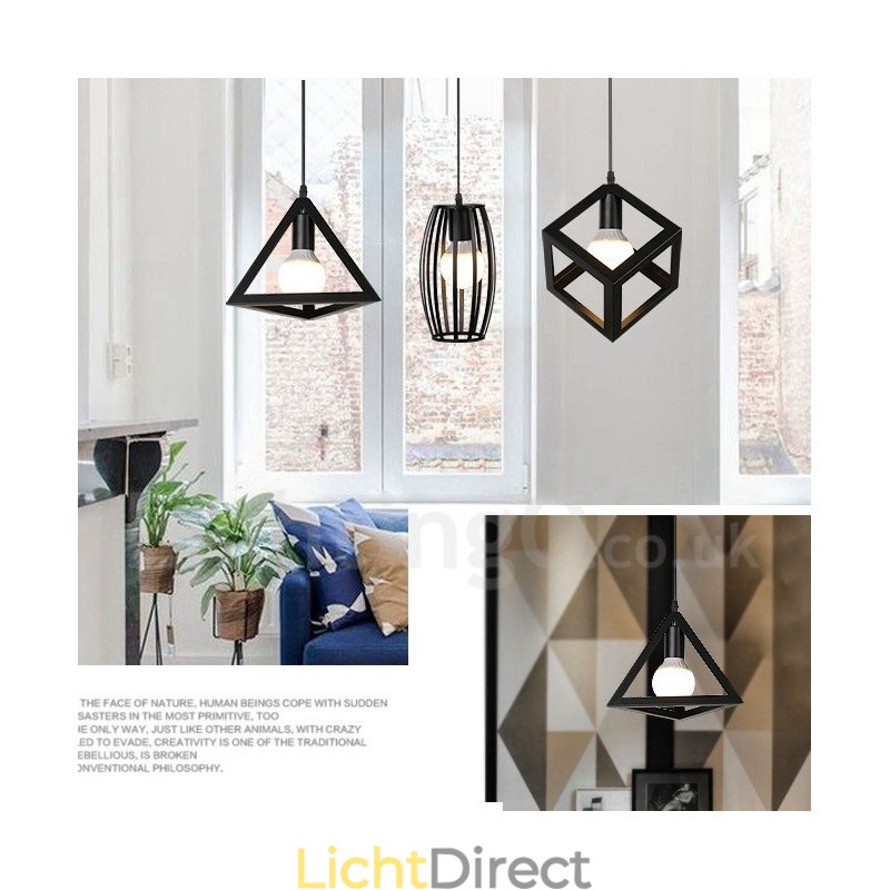 Moderne, eigentijdse, veelkleurige metalen hanglamp met 1 licht