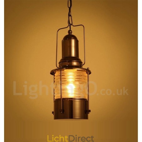 Retro Vintage 1 Licht Lantaarn Koperen Hanglamp Retro Vintage 1 Licht Lantaarn Koperen Hanglamp