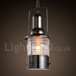 Retro Vintage 1 Licht Lantaarn Koperen Hanglamp