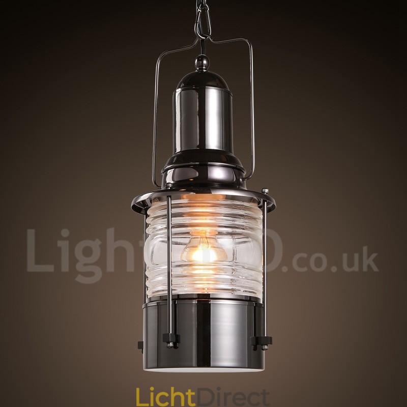 Retro Vintage 1 Licht Lantaarn Koperen Hanglamp